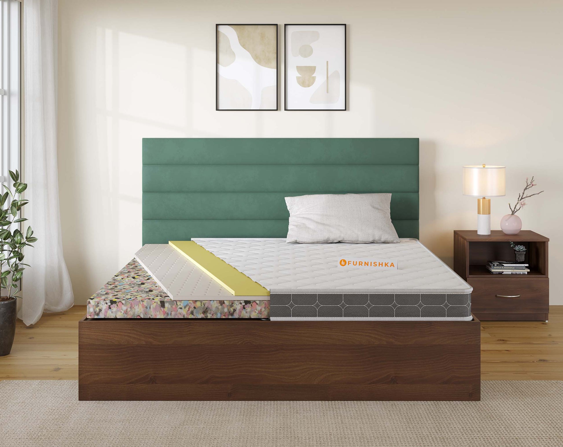 Ortho Latex Mattress - (King Size / 8 Inch) - Furnishka 