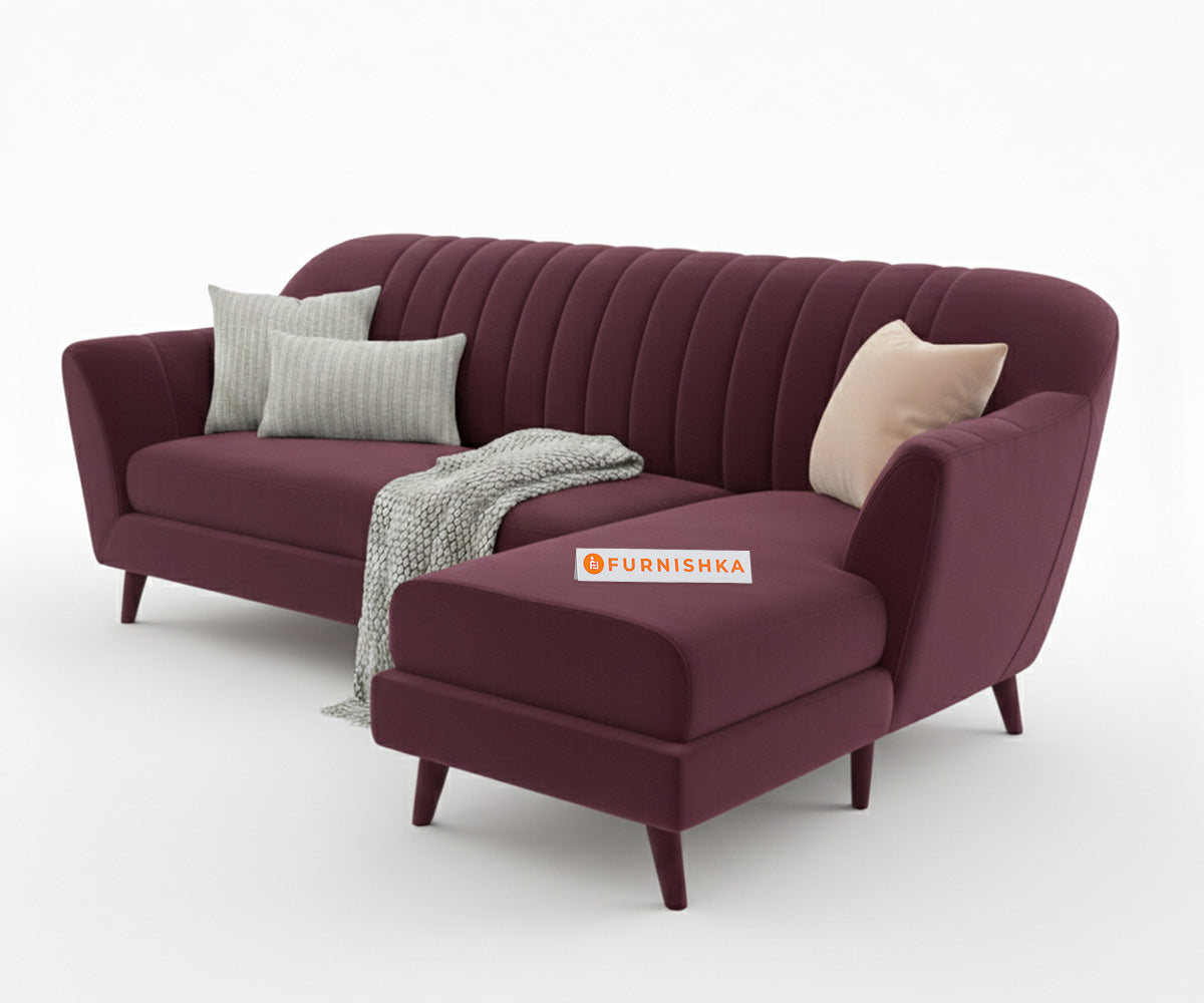 Marco Sectional Sofa 3+L RHS - Red Wine