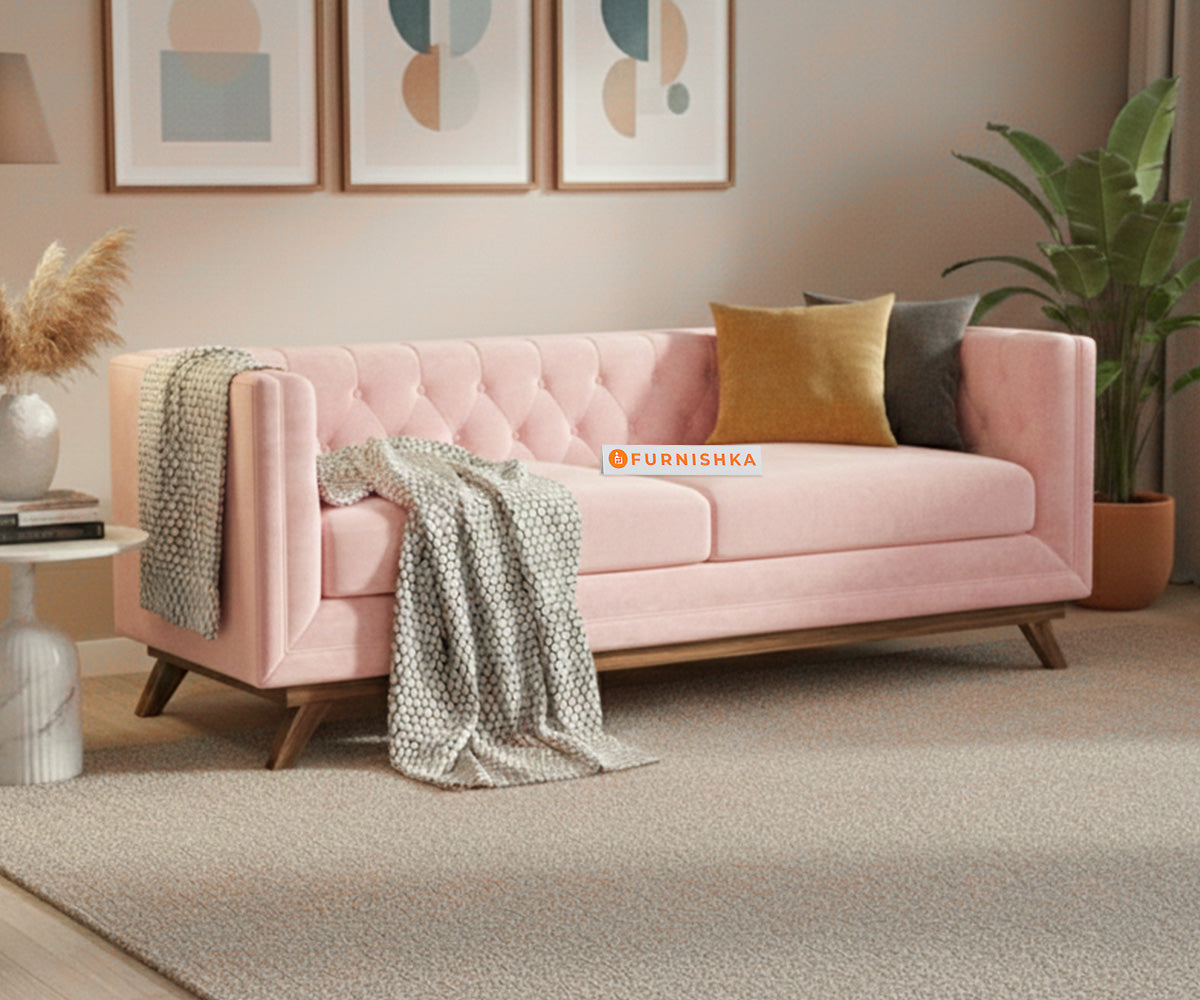 Matilda Sofa 3 Seater Flamingo Pink