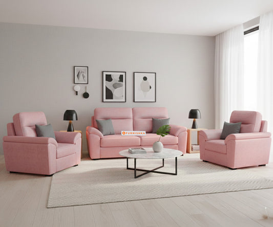 Martino 3+1+1 Seater Sofa Set Flamingo Pink