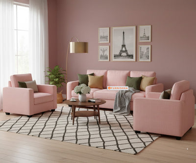 Melaka 3+1+1 Seater Sofa Set Flamingo Pink