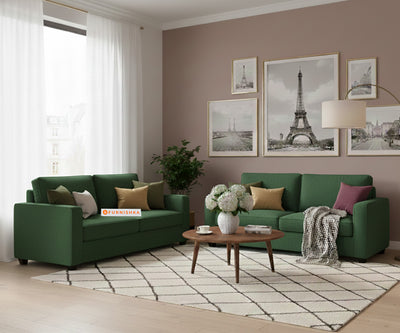 Melaka 3+2 Seater Sofa Set Pine Green