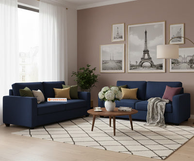 Melaka 3+2 Seater Sofa Set Persian Blue