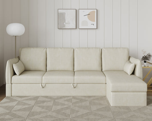 Corbida Sofa 3+L RHS Sofa cum Bed  - Pull out Type