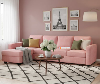 Melak Sectional Sofa 3+L Seater LHS Flamingo Pink