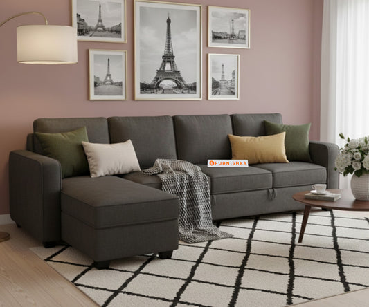 Melak Sectional Sofa 3+L Seater LHS Space Grey