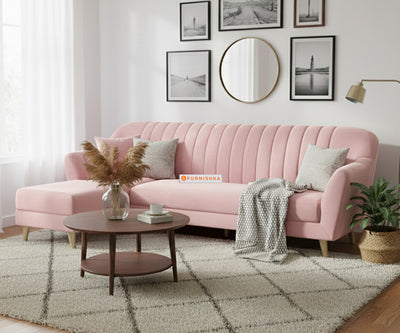 Marco Sectional Sofa 3+L LHS - Flamingo Pink