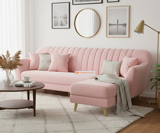 Marco Sectional Sofa 3+L RHS - Flamingo Pink