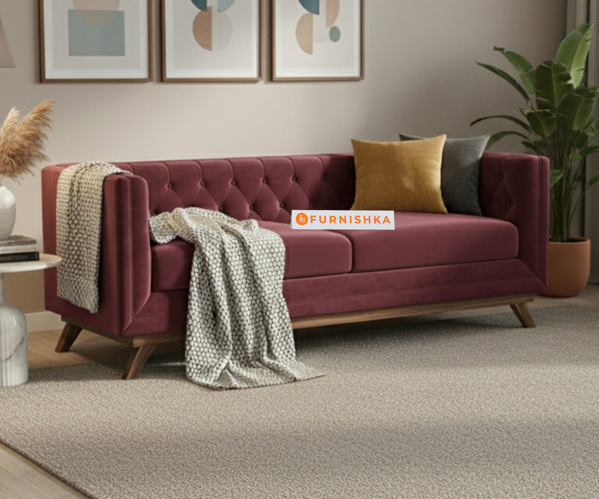 Matilda Sofa 3 Seater Red Wine