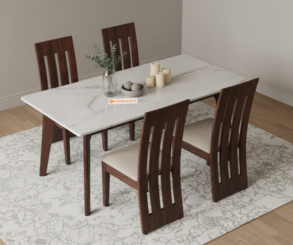 Vedh 4 Seater Dining Set  Top - Indian Marble