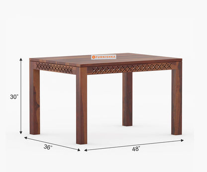 Pearl 4 Seater Dining Set With Cushion Chairs