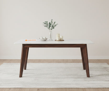 Vedh(Agar) 6 Seater Dining Sets Compact with Quartz Top