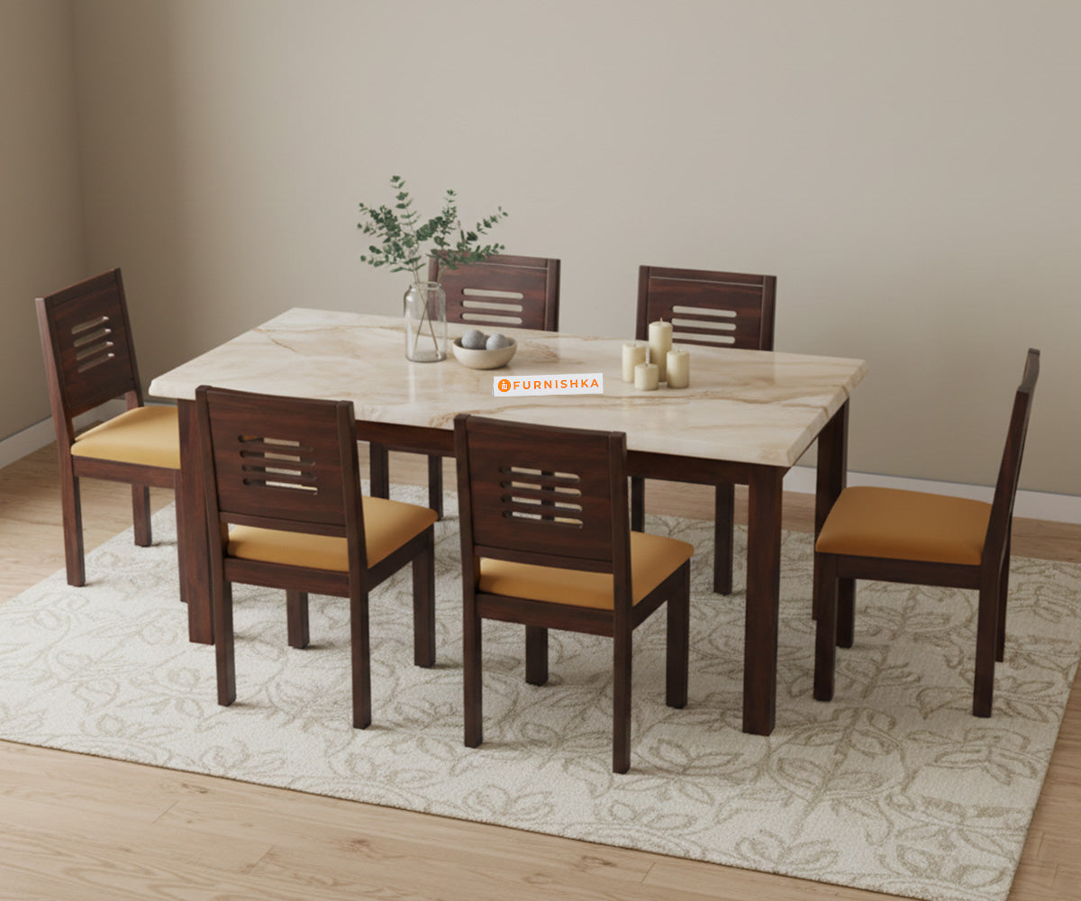 Zhera 6 Seater Dining Sets with Australian Onyx Top