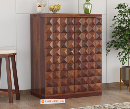 Urban Large Solid Sheesham Wood Bar Cabinet
