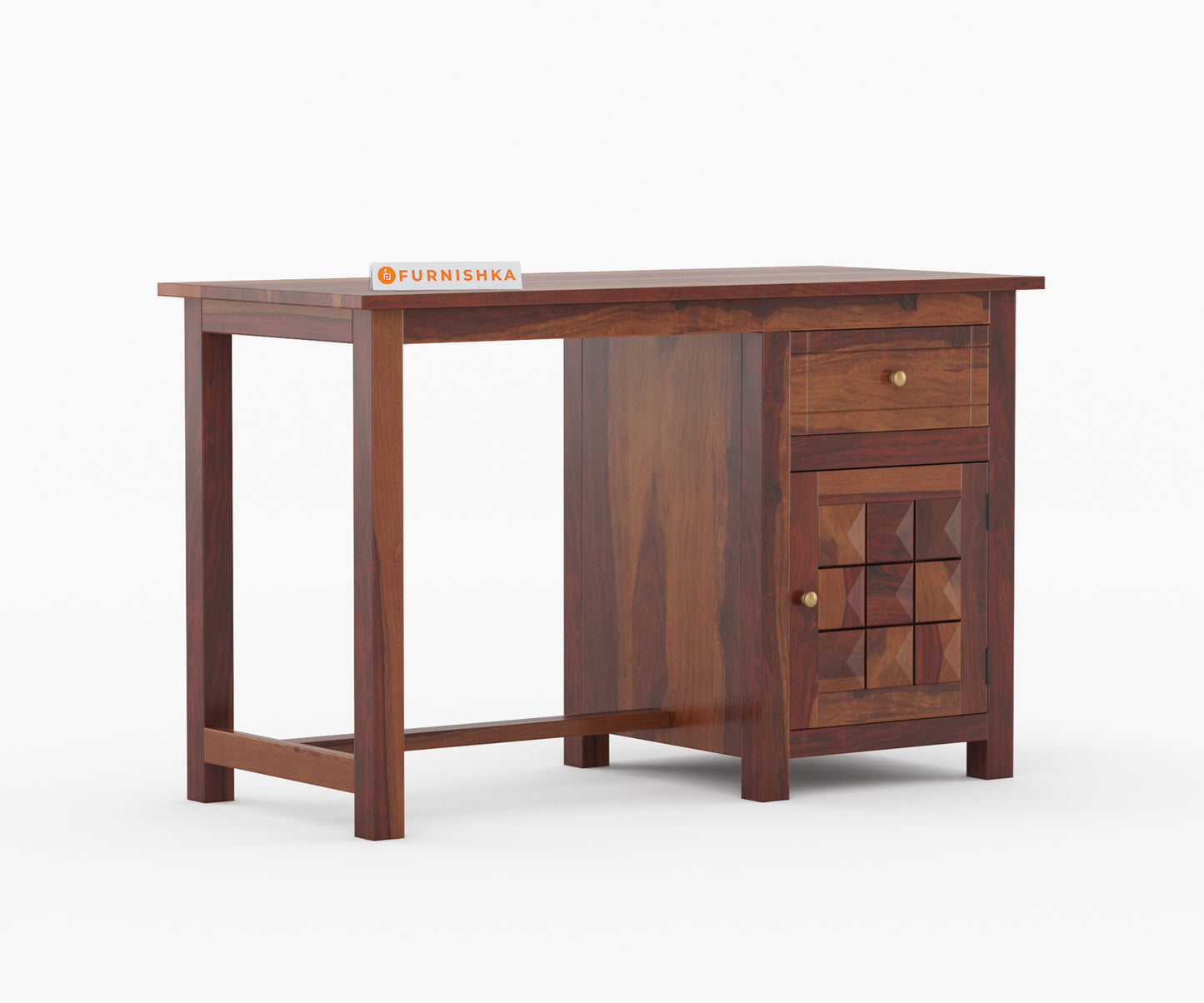 Harrison Sheesham Wood Study Table (Brown Finish)
