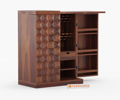 Urban Large Solid Sheesham Wood Bar Cabinet