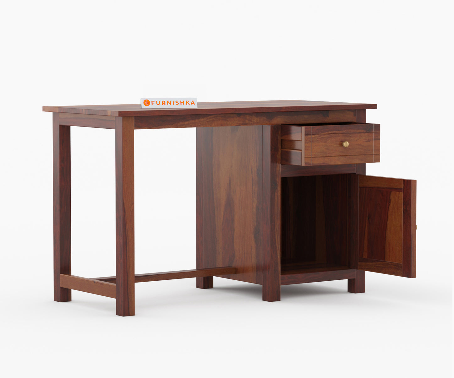 Harrison Sheesham Wood Study Table (Brown Finish)