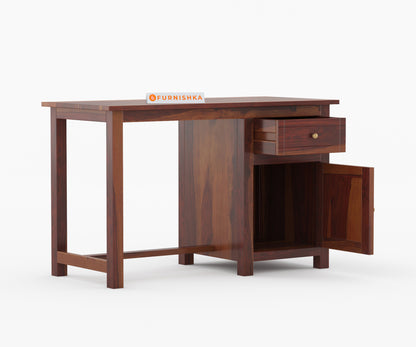 Aria Sheesham Wood Study Table (Brown Finish)