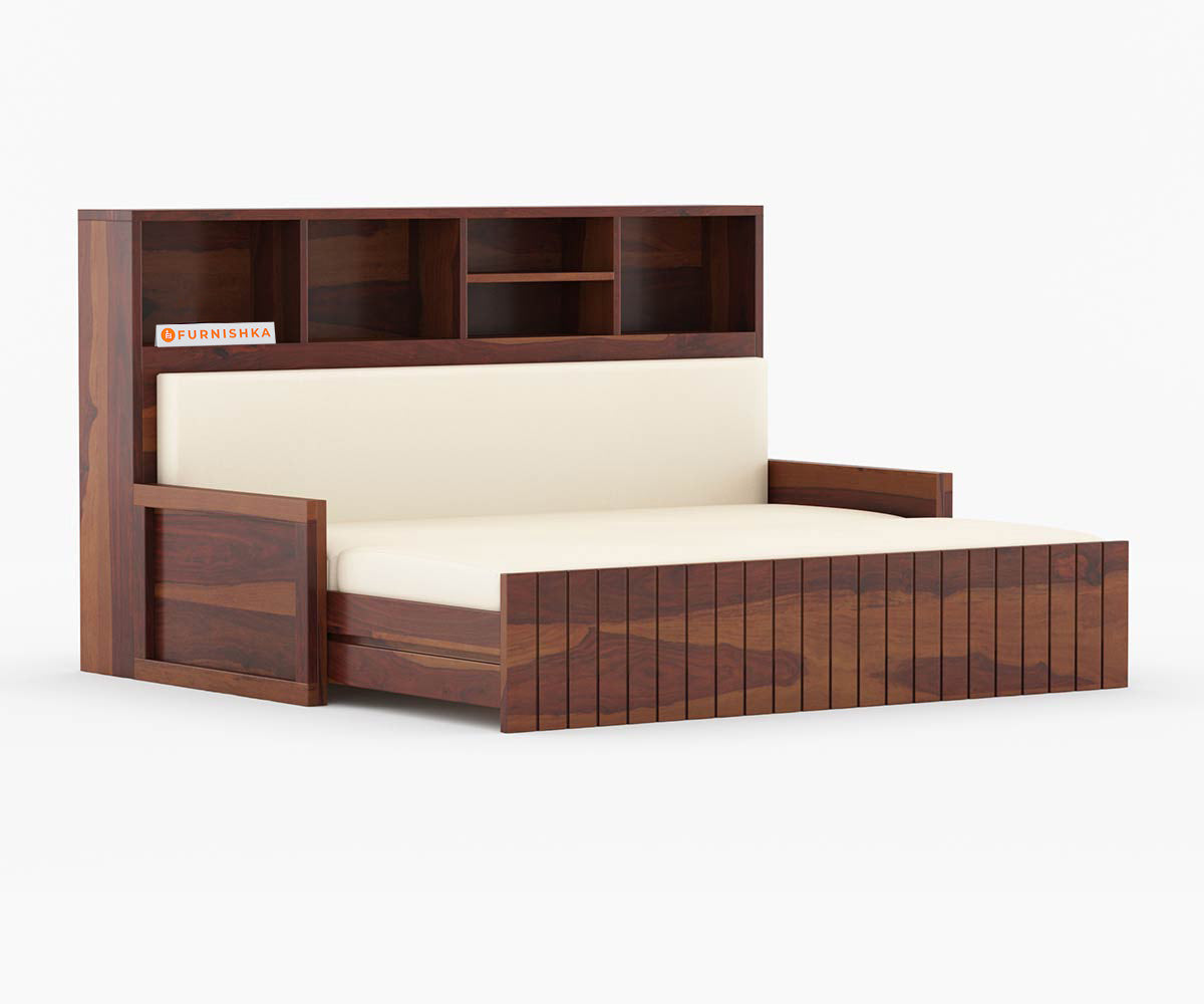 Akito Sheesham Wood Sofa Cum Bed