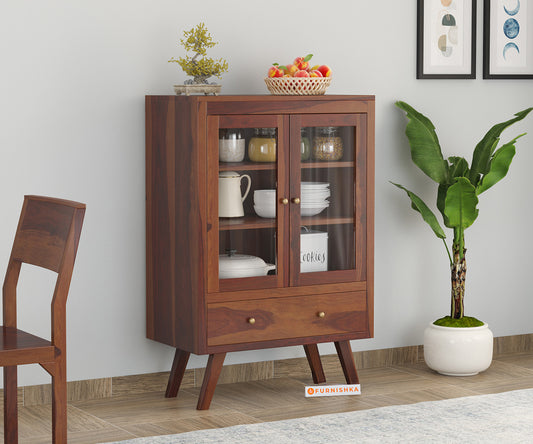 Almeda Crockery Sheesham Wood Kitchen Cabinet