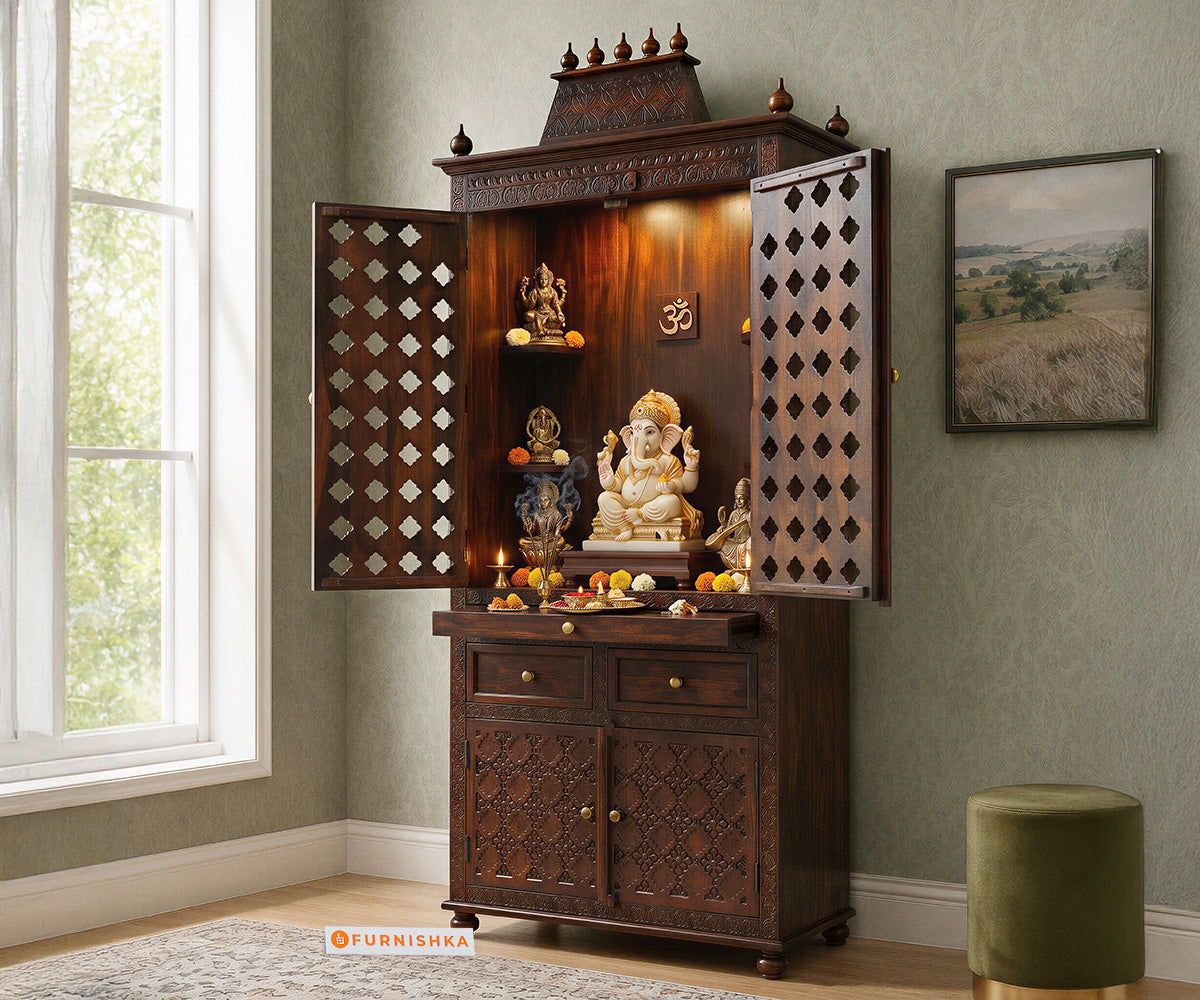 Aarogya Sheesham Wood Home Temple - Furnishka