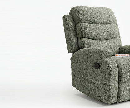 Abiza 1 Seater Manual 3R Recliner Anthology Fabric Green - Furnishka