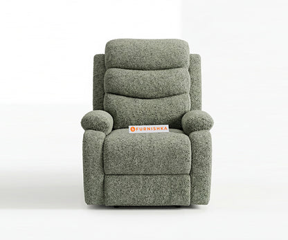 Abiza 1 Seater Manual 3R Recliner Anthology Fabric Green - Furnishka