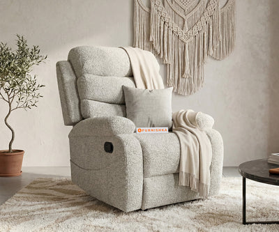 Abiza 1 Seater Manual 3R Recliner Anthology Fabric Light Beige