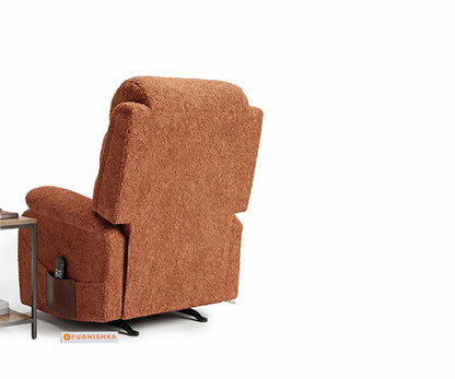 Abiza 1 Seater Manual 3R Recliner Anthology Fabric Orang - Furnishka