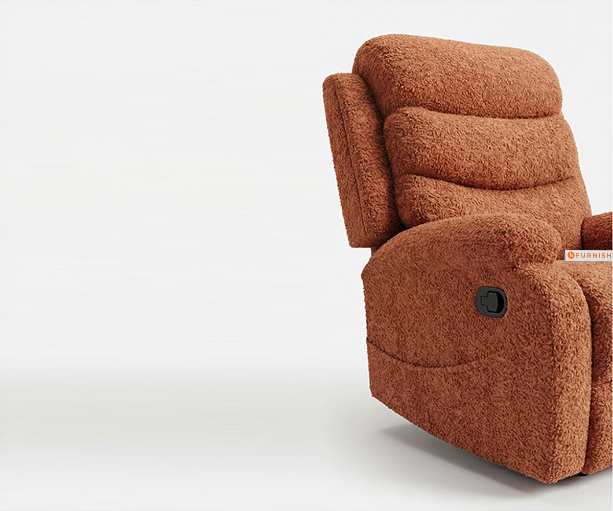 Abiza 1 Seater Manual 3R Recliner Anthology Fabric Orang - Furnishka
