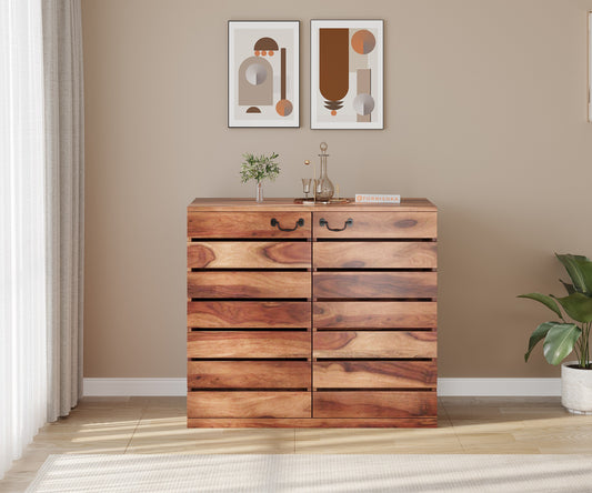 Abril Sheesham Wood Bar Cabinet - Furnishka 