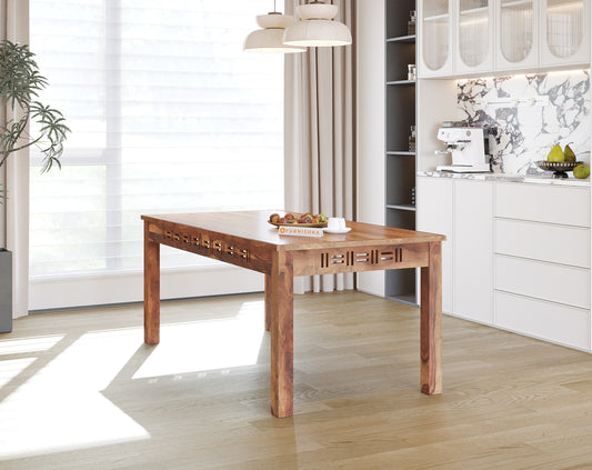 Adiva Sheesham 6 Seater Dining Table - Furnishka