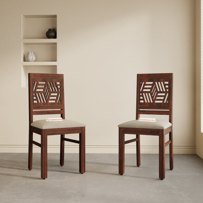 Adiva Sheesham Dining Chair Light Beige