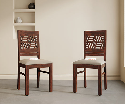 Adiva Sheesham Dining Chair Light Beige - Furnishka