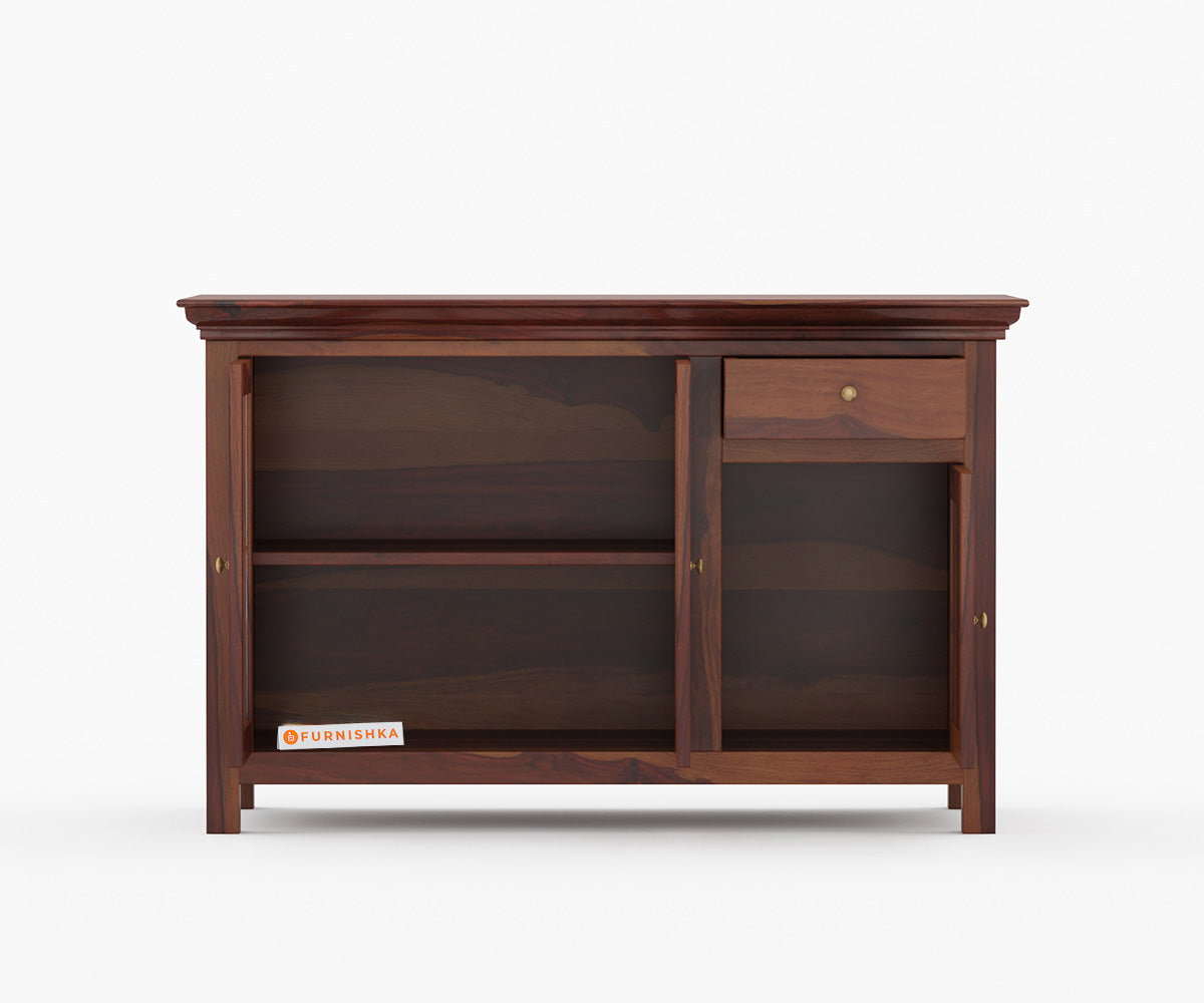 Aela Crockery Sheesham Wood Kitchen Cabinet - Furnishka 