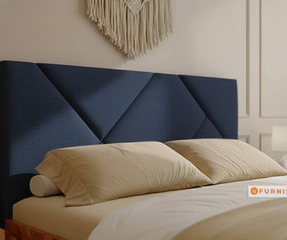 Agatha Real Teak Wood Hydraulic Bed King Size Persian Blue - Furnishka 