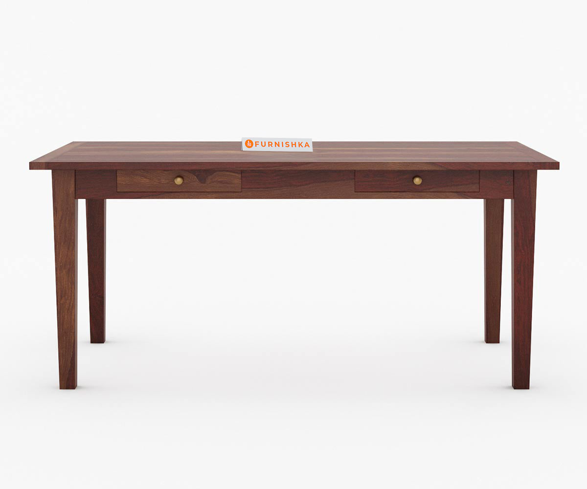 Agoda Sheesham Wood 6 seater Dining Table with 2 Drawers - Furnishka