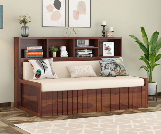 Akito Sheesham Wood Sofa Cum Bed - Furnishka 