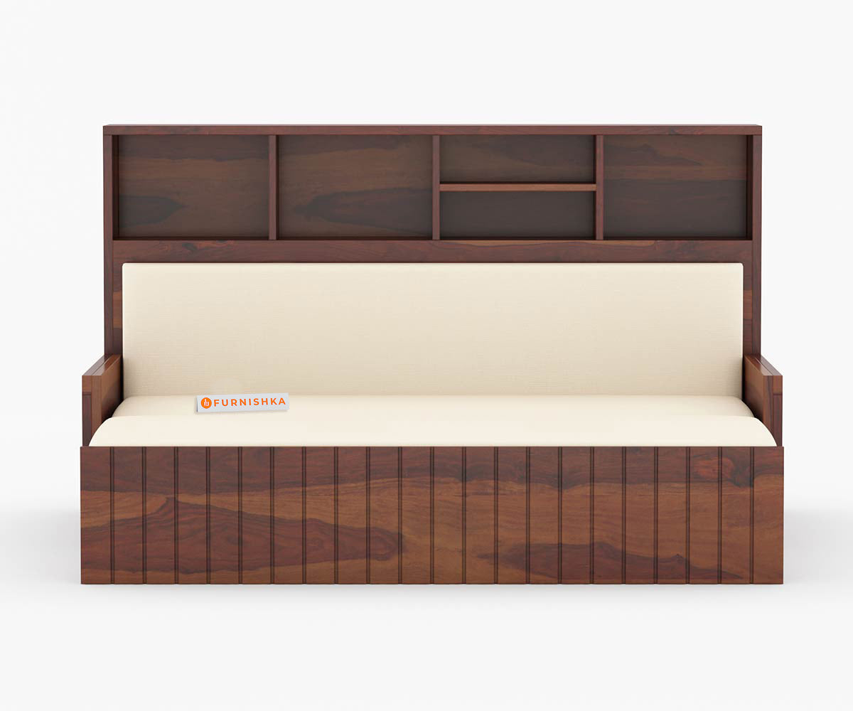 Akito Sheesham Wood Sofa Cum Bed - Furnishka 