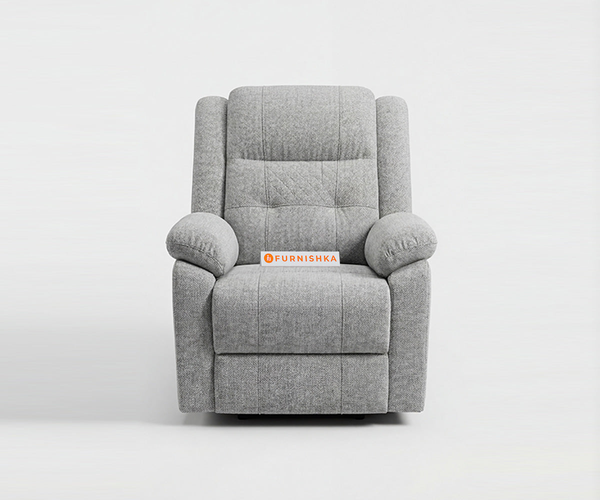 Alex 1 Seater Electric Motorised Recliner in Light Grey - Furnishka 