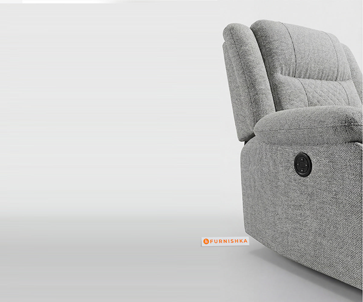 Alex 1 Seater Electric Motorised Recliner in Light Grey - Furnishka 