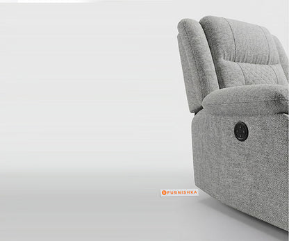 Alex 1 Seater Electric Motorised Recliner in Light Grey - Furnishka 
