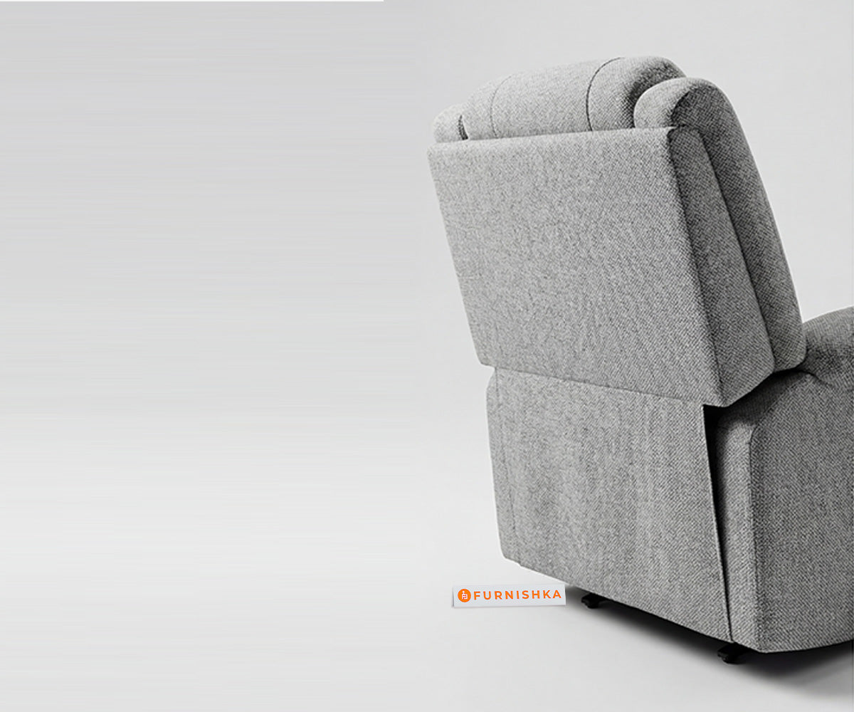 Alex 1 Seater Electric Motorised Recliner in Light Grey - Furnishka 
