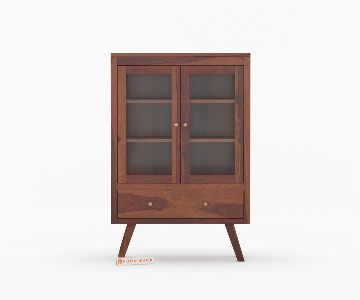 Almeda Crockery Sheesham Wood Kitchen Cabinet - Furnishka 