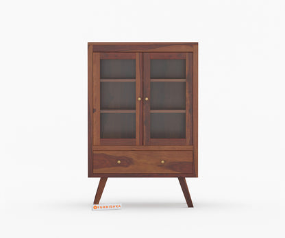 Almeda Crockery Sheesham Wood Kitchen Cabinet - Furnishka 