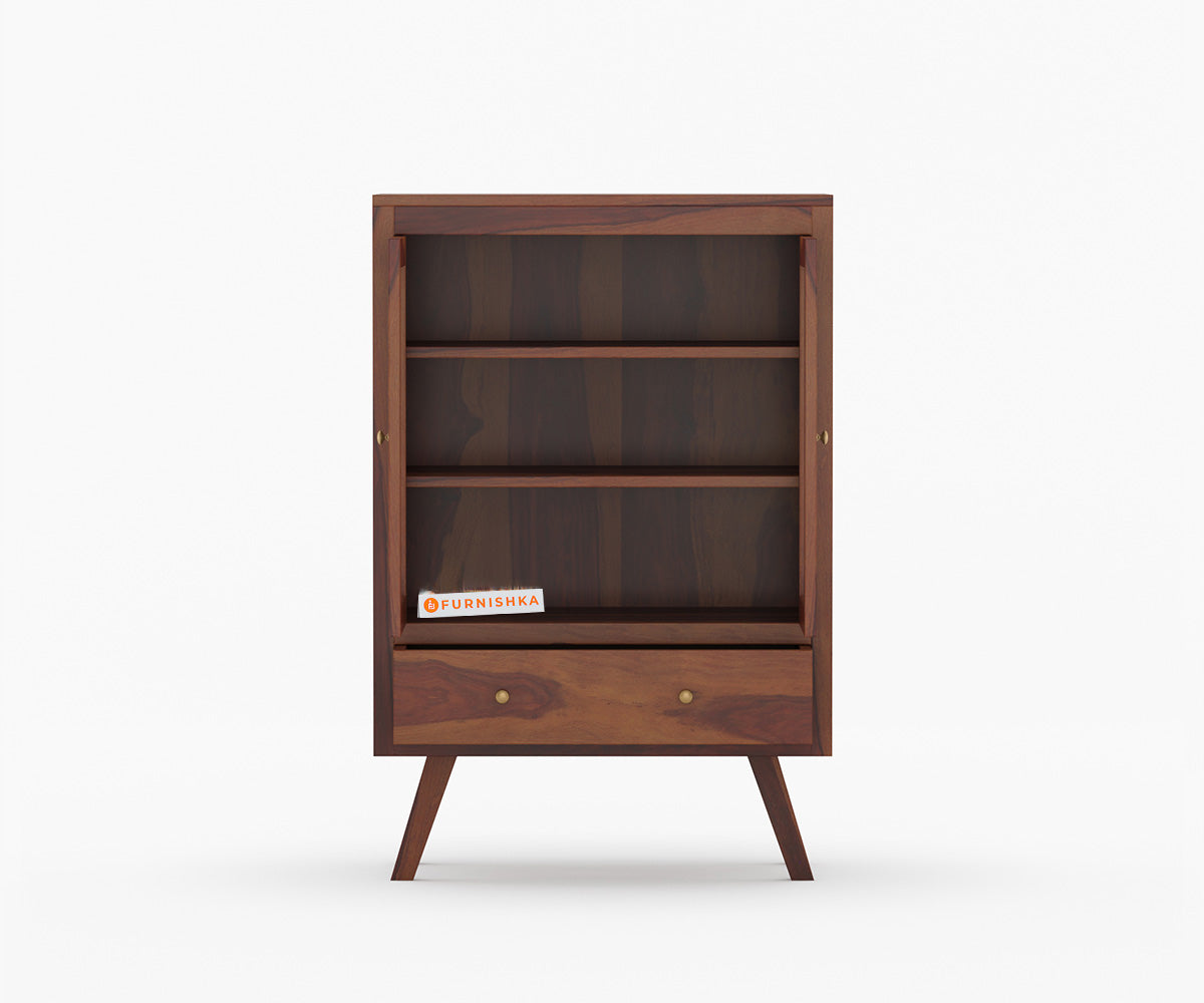 Almeda Crockery Sheesham Wood Kitchen Cabinet - Furnishka 