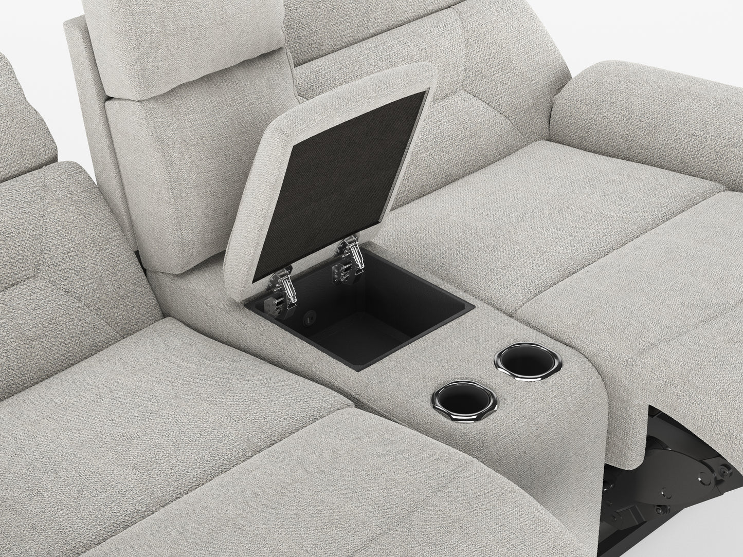 Alpen 3 + 2 Seater Recliner with Console and Rock - Cream - Furnishka 