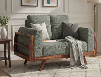 Amaari 2 Seater Sofa Set With Anthology Fabric Pine Green
