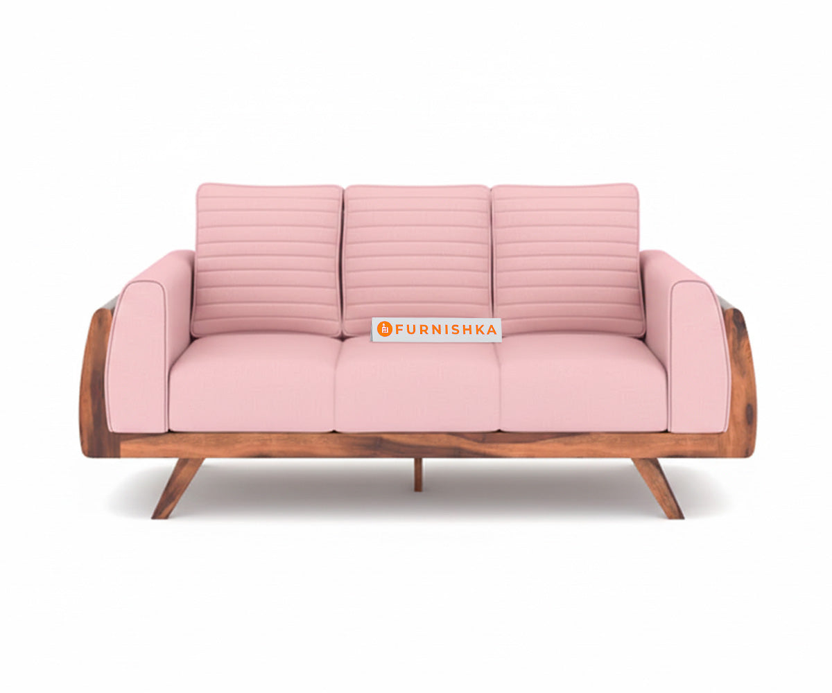 Amaari 3+2 Sofa Set Seater Flamingo Pink - Furnishka 