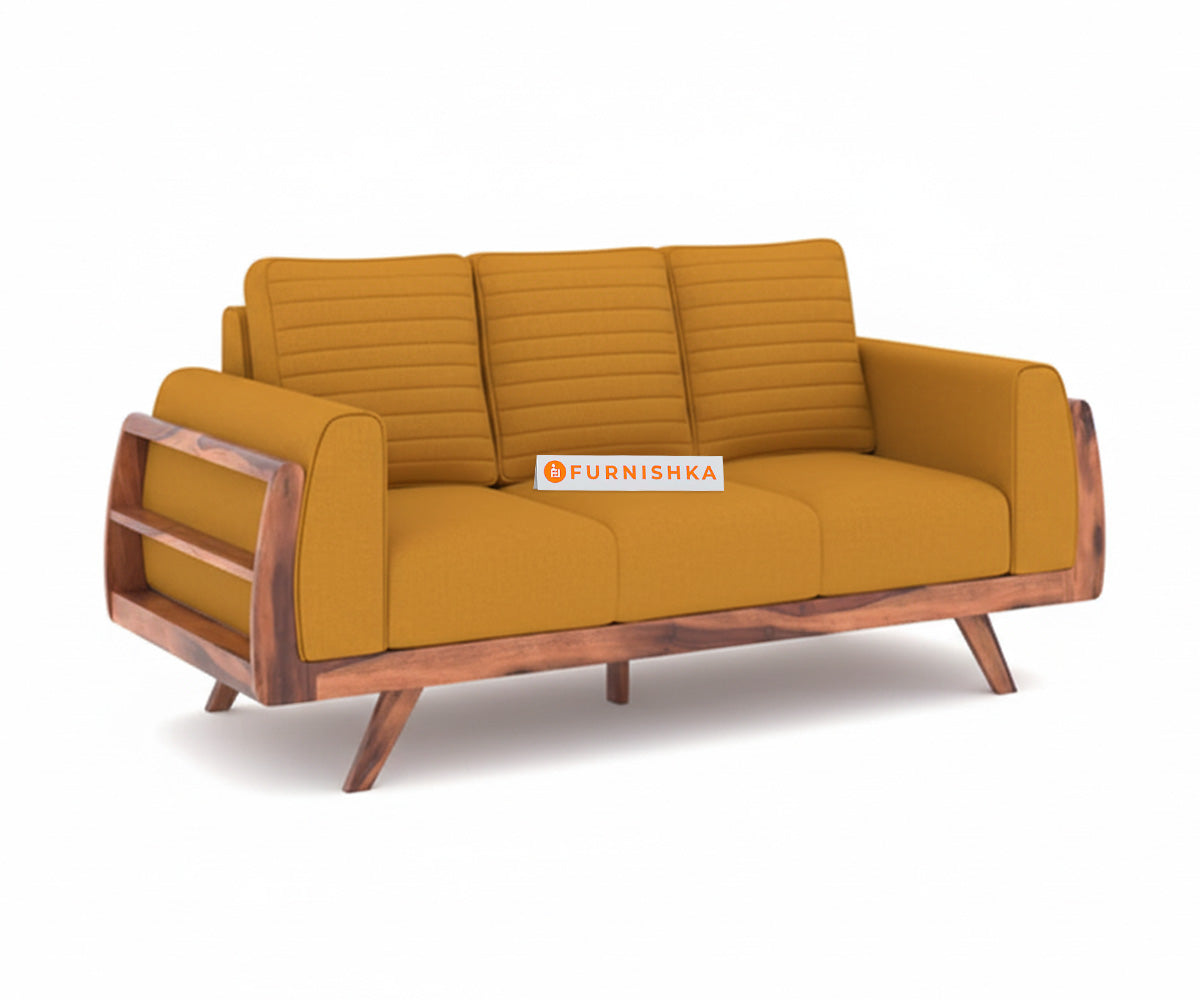 Amaari 3+2 Sofa Set Seater Mustard Yellow - Furnishka 